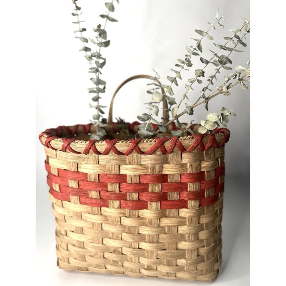Vintage Woven Wall Basket Primitive Country Farmhouse Grandma Core Decor